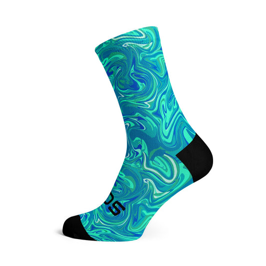 Marble Blue Premium Active Sport Socks